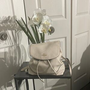 Coach Ivory Leather Backpack